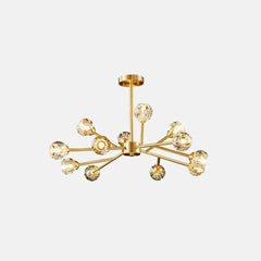 Lámpara colgante de cristal para salón estilo moderno y lujoso