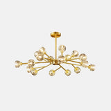 Lámpara colgante de cristal para salón estilo moderno y lujoso