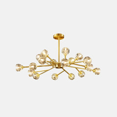 Lámpara colgante de cristal para salón estilo moderno y lujoso