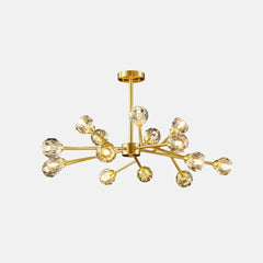 Lámpara colgante de cristal para salón estilo moderno y lujoso