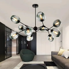 Lamparas de cristal de techo modernas estilo esférico y ramificado
