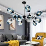 Lamparas de cristal de techo modernas estilo esférico y ramificado