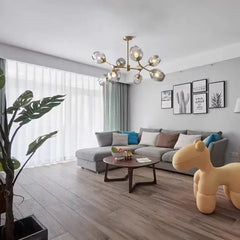 Lamparas de cristal de techo modernas estilo esférico y ramificado