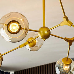 Lamparas de cristal de techo modernas estilo esférico y ramificado