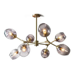 Lamparas de cristal de techo modernas estilo esférico y ramificado