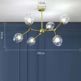 Lamparas de cristal de techo modernas estilo esférico y ramificado