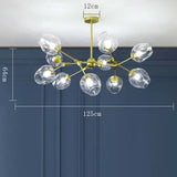 Lamparas de cristal de techo modernas estilo esférico y ramificado