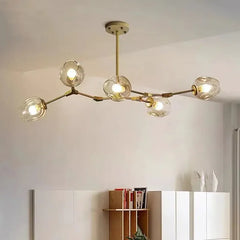 Lamparas de cristal de techo modernas estilo esférico y ramificado
