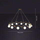 Lampara colgante led diseño moderno y creativo en forma de anillo