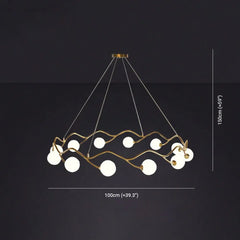 Lampara colgante led diseño moderno y creativo en forma de anillo