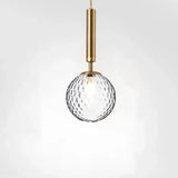 Lámpara colgante blanca y dorada esférico diseño estilo nórdico LED