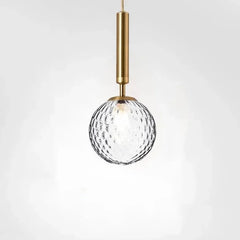 Lámpara colgante blanca y dorada esférico diseño estilo nórdico LED