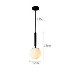 Lámpara colgante blanca y dorada esférico diseño estilo nórdico LED