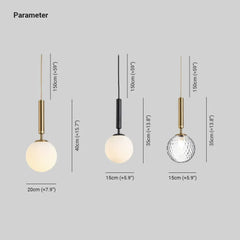 Lámpara colgante blanca y dorada esférico diseño estilo nórdico LED