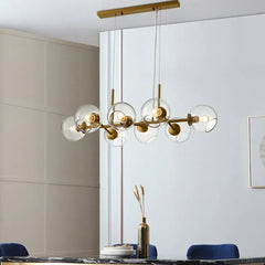 Lámpara colgante de bola de vidrio para restaurante moderna
