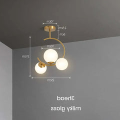 Lamparas colgantes doradas diseño moderno y creativo con LED