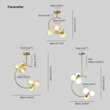 Lamparas colgantes doradas diseño moderno y creativo con LED