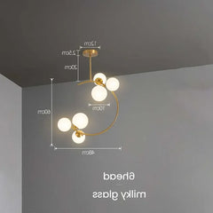 Lamparas colgantes doradas diseño moderno y creativo con LED