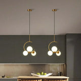 Lamparas colgantes doradas diseño moderno y creativo con LED