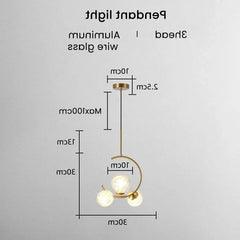 Lamparas colgantes doradas diseño moderno y creativo con LED