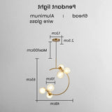 Lamparas colgantes doradas diseño moderno y creativo con LED