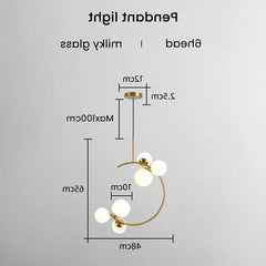 Lamparas colgantes doradas diseño moderno y creativo con LED