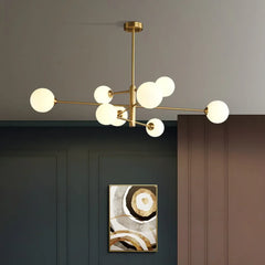 Lámpara colgante de vidrio burbuja frijol mágico moderna