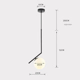 Apliques colgantes modernos con diseño esférico y minimalista