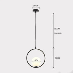 Apliques colgantes modernos con diseño esférico y minimalista