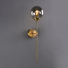 Aplique muro led esférica de lujo para dormitorio