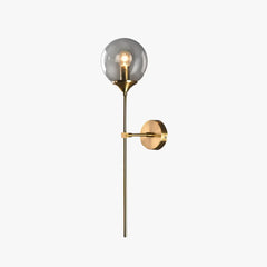 Aplique muro led esférica de lujo para dormitorio