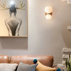 Apliques modernos diseño sencillo de doble esfera para pared