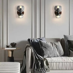 Apliques modernos diseño sencillo de doble esfera para pared