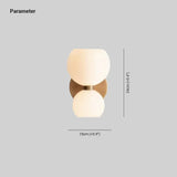 Apliques modernos diseño sencillo de doble esfera para pared