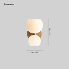 Apliques modernos diseño sencillo de doble esfera para pared
