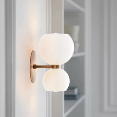 Apliques modernos diseño sencillo de doble esfera para pared
