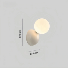 Aplique de pared esfera nórdico LED de acrílico para mesita de noche