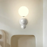 Lamparas led apliques diseño creativo esférico estilo crema