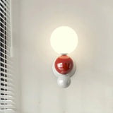 Lamparas led apliques diseño creativo esférico estilo crema