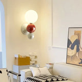 Lamparas led apliques diseño creativo esférico estilo crema