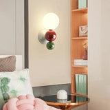 Lamparas led apliques diseño creativo esférico estilo crema