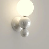 Lamparas led apliques diseño creativo esférico estilo crema