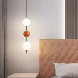 Lámparas para habitacion diseño de esferas colgantes estilo crema