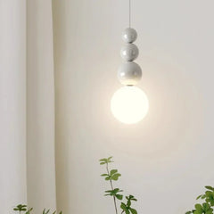 Lámparas para habitaciones diseño creativo esférico estilo crema