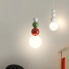 Lámparas para habitaciones diseño creativo esférico estilo crema
