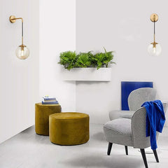 Apliques de pared interior modernos con diseño esférico colgante