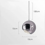 Lámpara colgante de bola giratoria para dormitorio