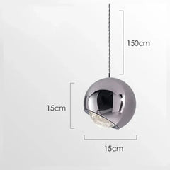 Lámpara colgante de bola giratoria para dormitorio