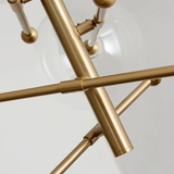 Lámpara colgante de vidrio moderna Magic Bean en dorado para comedor