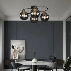 Lámpara de Techo Globo de Cristal Lujo Moderno